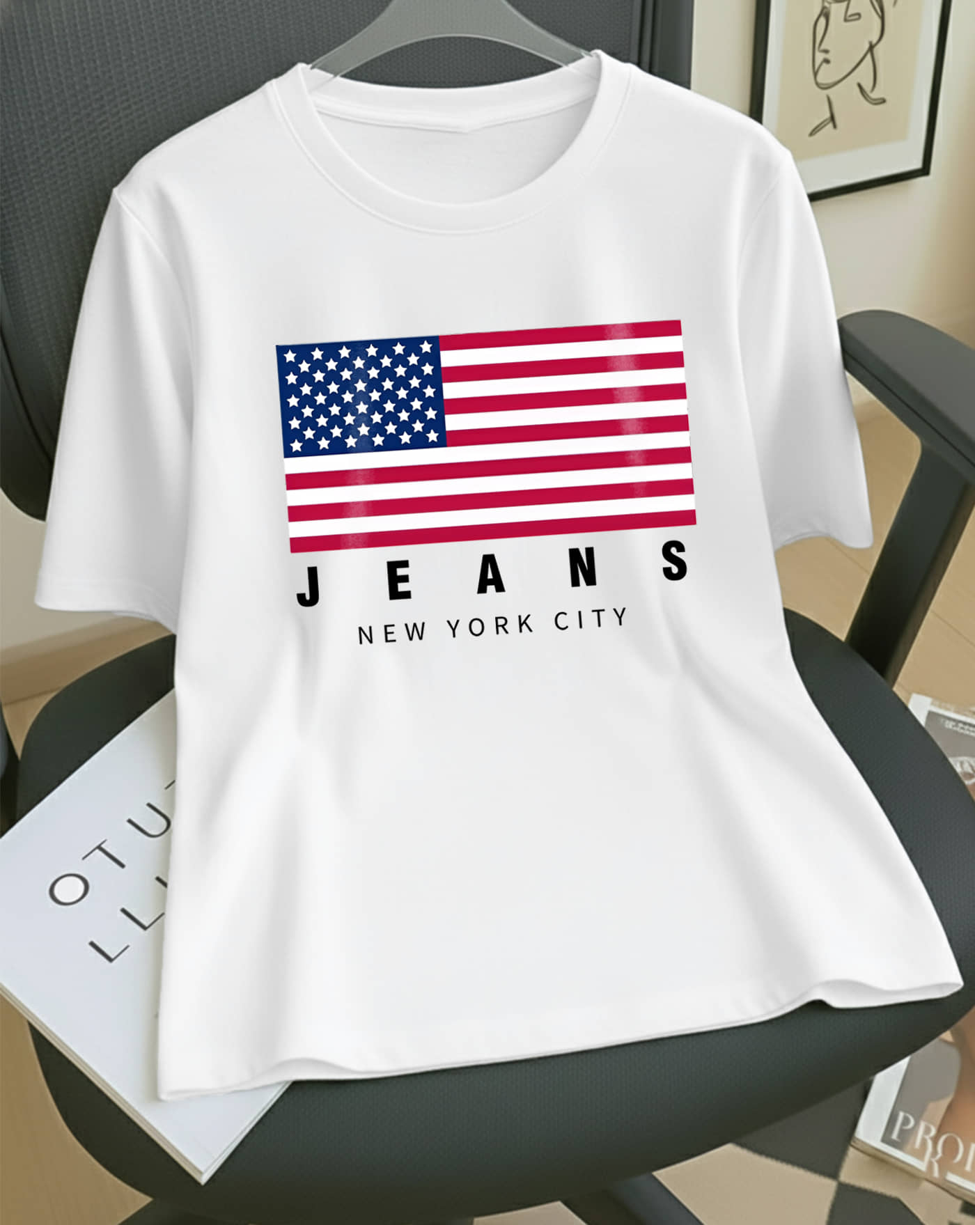 AUSK Men Cotton Blend Oversized Fit Printed T-Shirt ( White )
