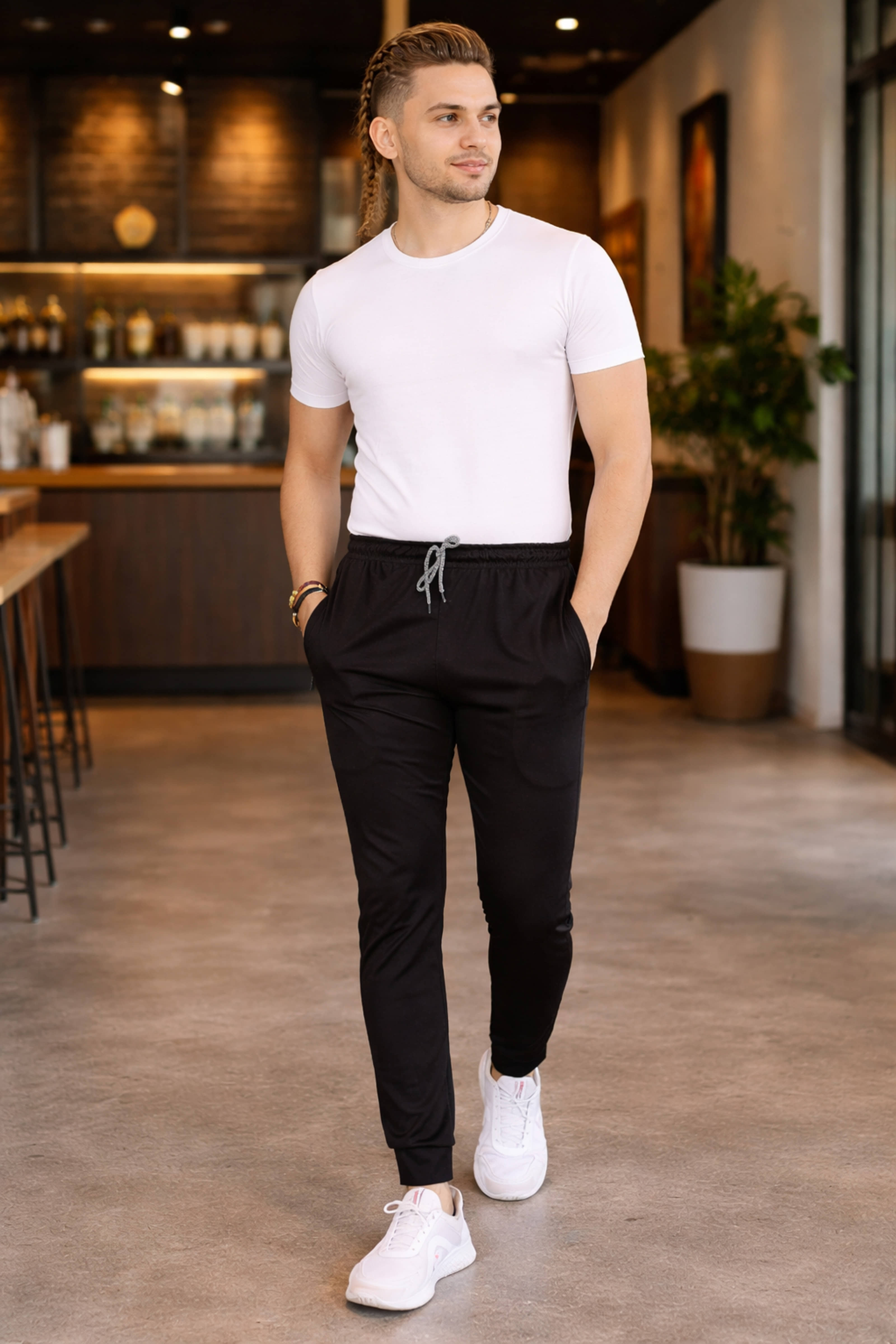 Kashvi Black Lycra Men's Trackpants ( Pack of 1 ) - Track Pants | Buy online on ZillyBuy
