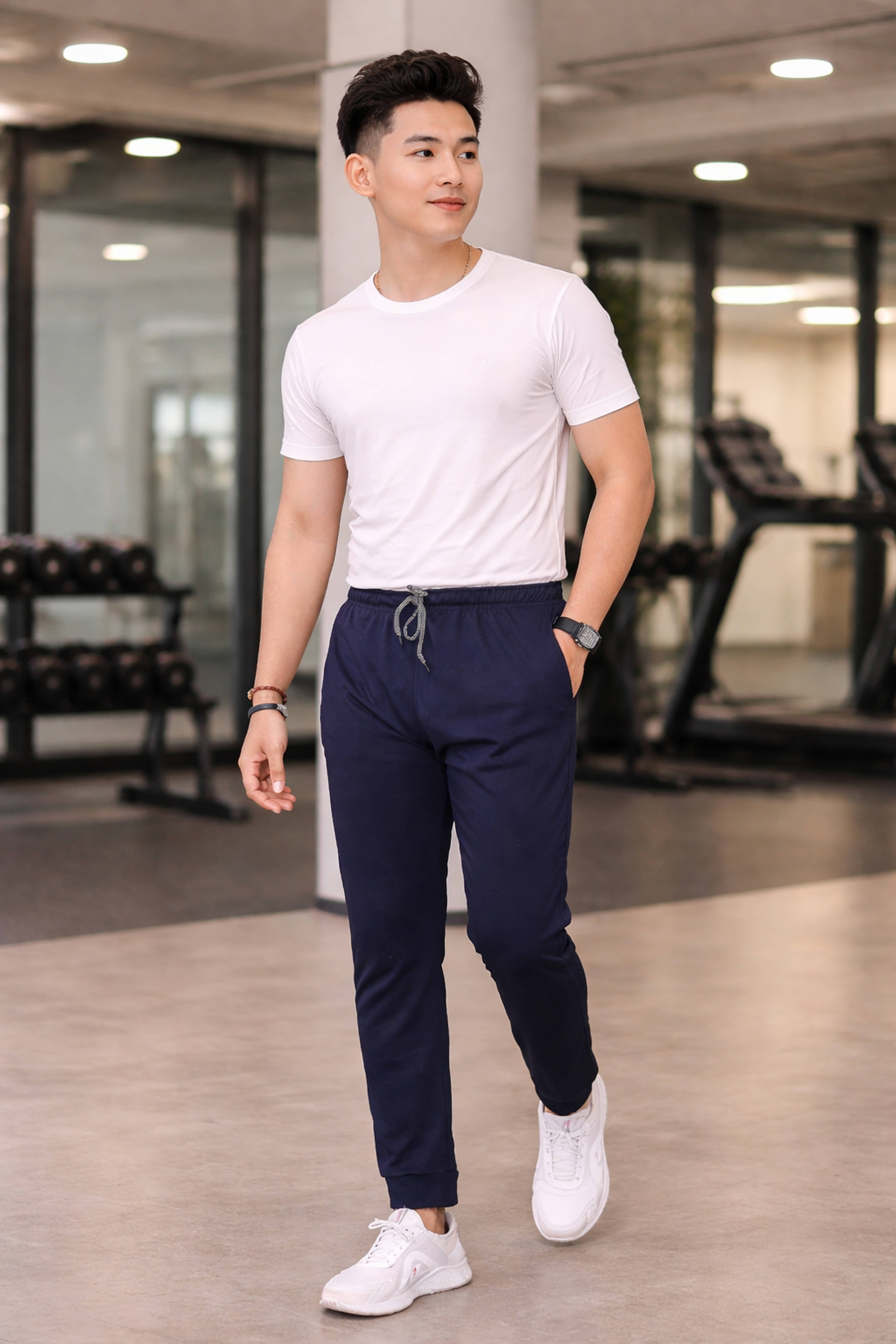 Kashvi Navy Blue Lycra Men's Trackpants ( Pack of 1 ) - Track Pants | Buy online on ZillyBuy