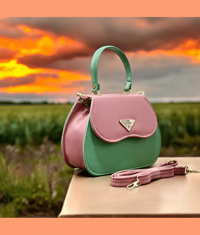 Fine Design Sling Bag PU Set of 1 ( Purple ) - Handbags | Buy online on ZillyBuy