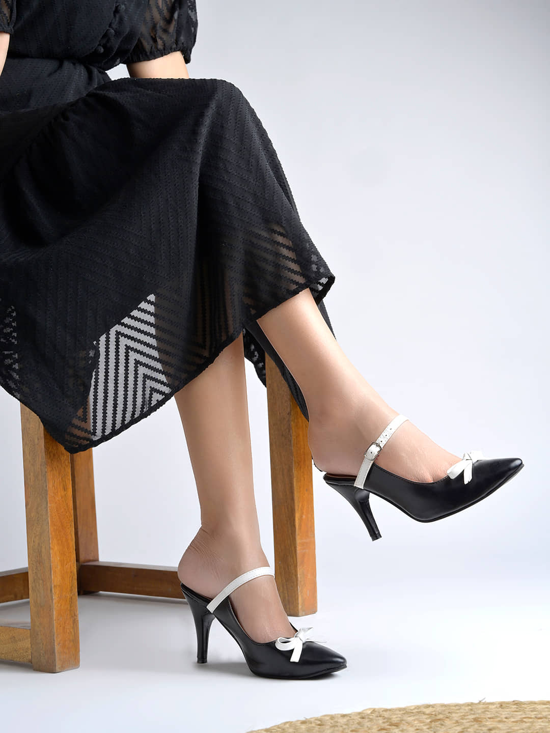 Shoetopia Heel-030-Black Black Women's Pumps Heels - Heels | Buy online on ZillyBuy