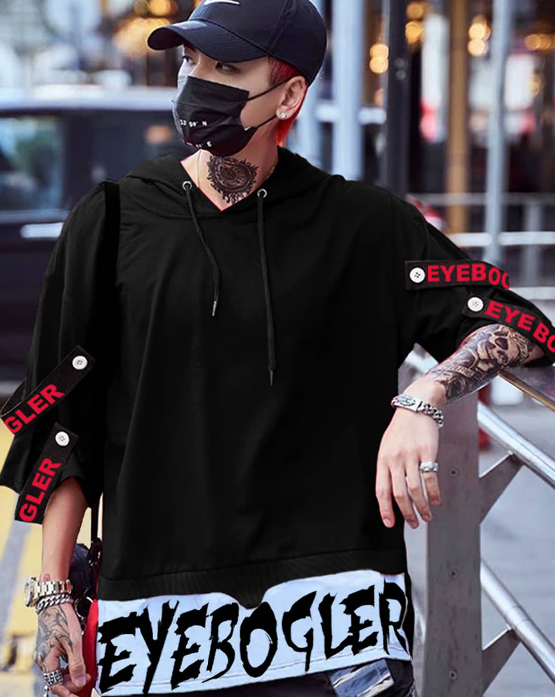 Eyebogler Men Polyester Oversized Fit Solid T-Shirt ( Multicolor11 )