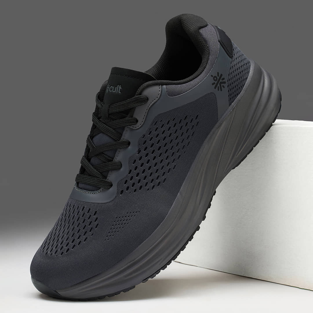 Cult StridePro Dark Grey Men's Sports Running Shoes - Sports Shoes | Buy online on ZillyBuy