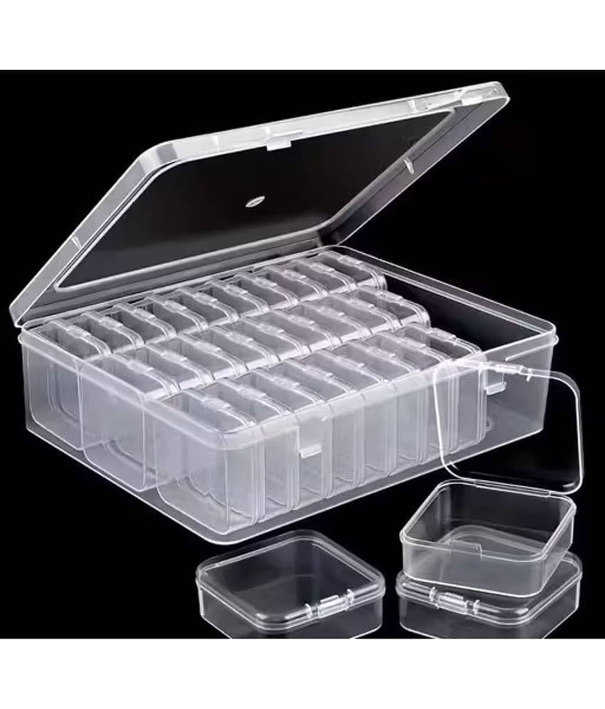 THRIFTKART-Jewellery & Accessories Storage Box | 30 Box Multi-Compartment Organizer with Removable Grids | Plastic Organizer Box for Earrings, Beads, Craft & Small Items (Pack-1) - Jewellery Sets | Buy online on ZillyBuy