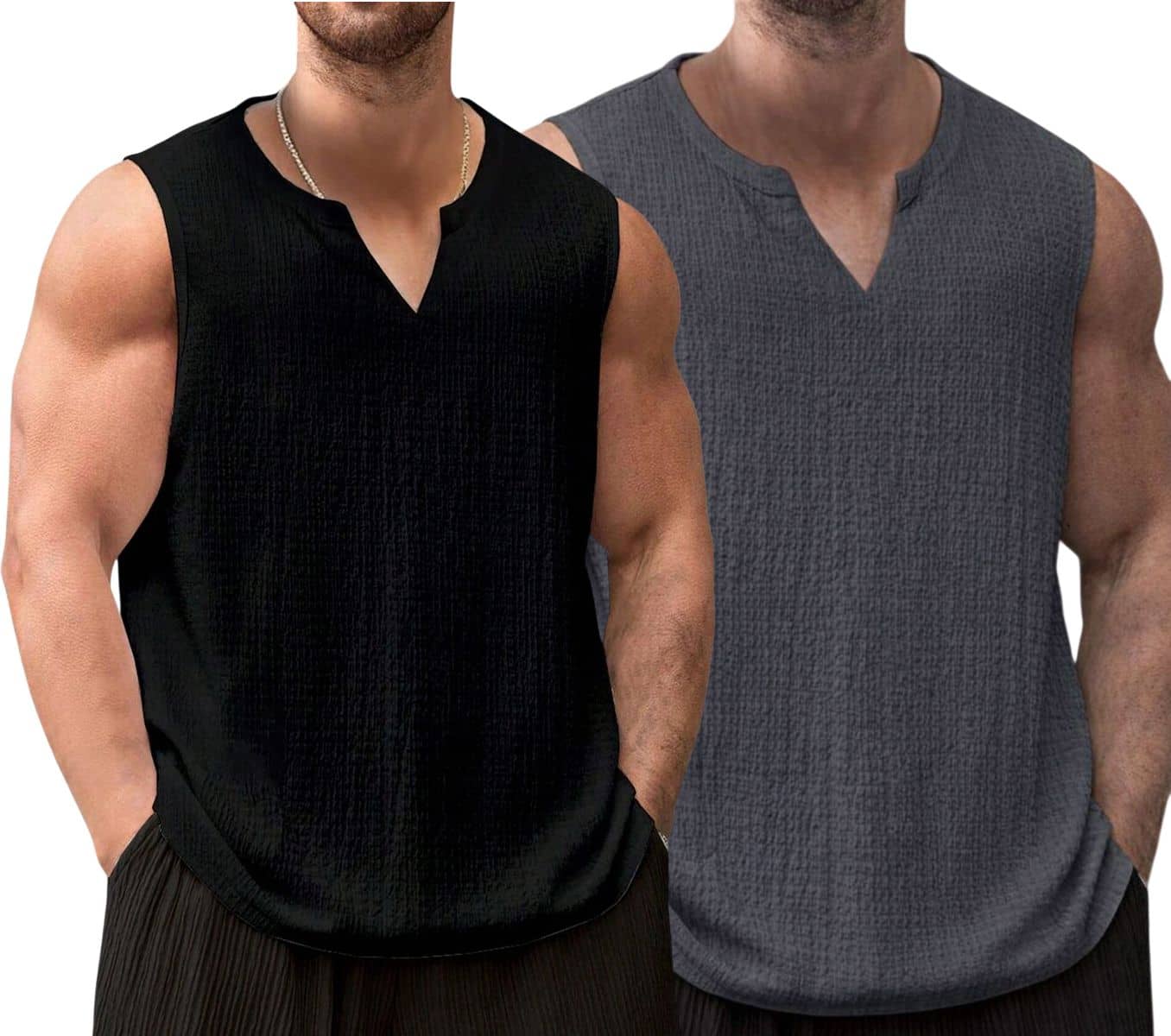 RodZen pack of 2 Cotton Blend Tank For Men ( Multicolor ) - Nightwear & Loungewear | Buy online on ZillyBuy