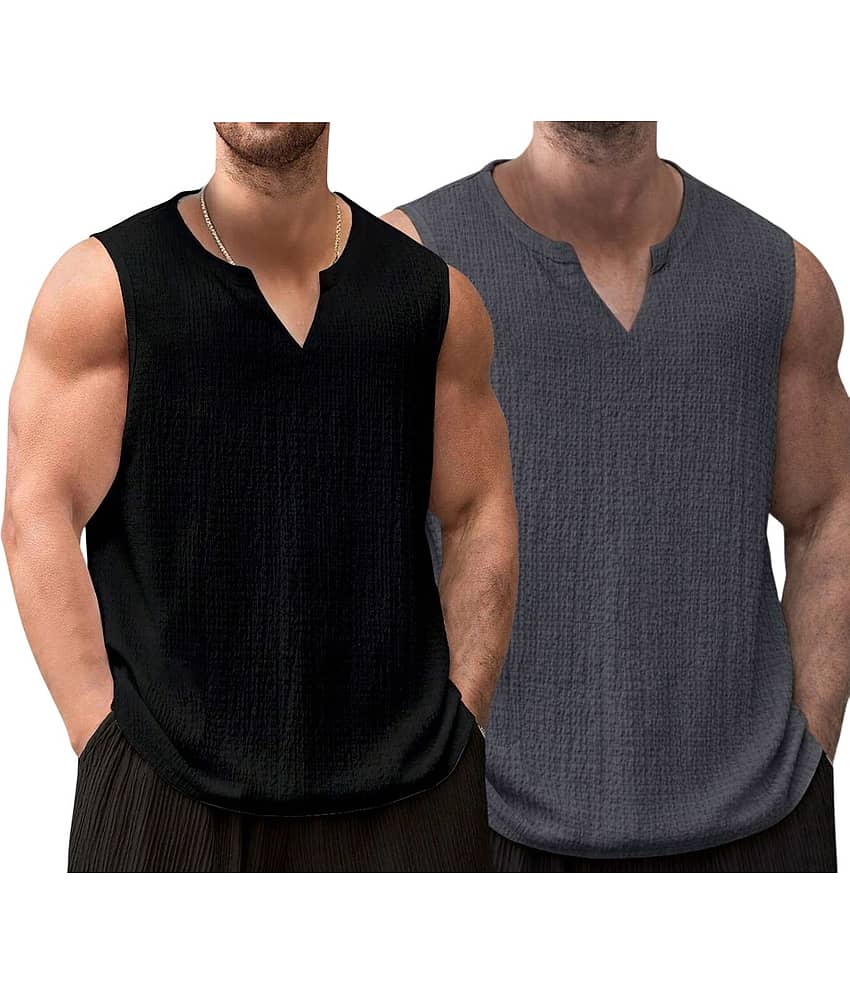 RodZen pack of 2 Cotton Blend Tank For Men ( Multicolor ) - Nightwear & Loungewear | Buy online on ZillyBuy