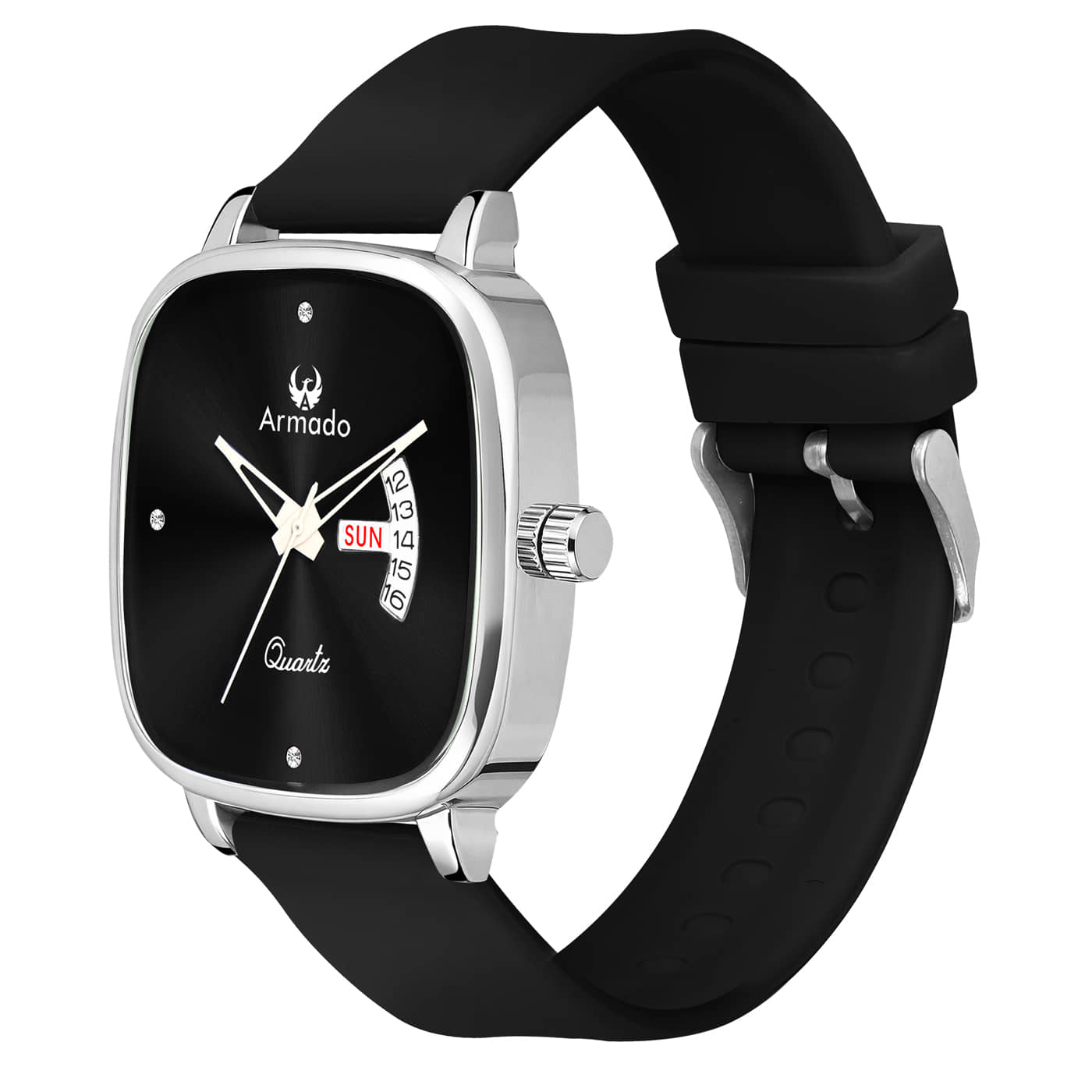 Armado Black Silicon Analog Men's Watch