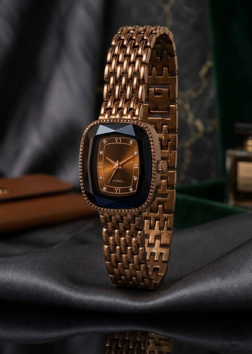 Renaissance Traders Coffee Metal Analog Womens Watch
