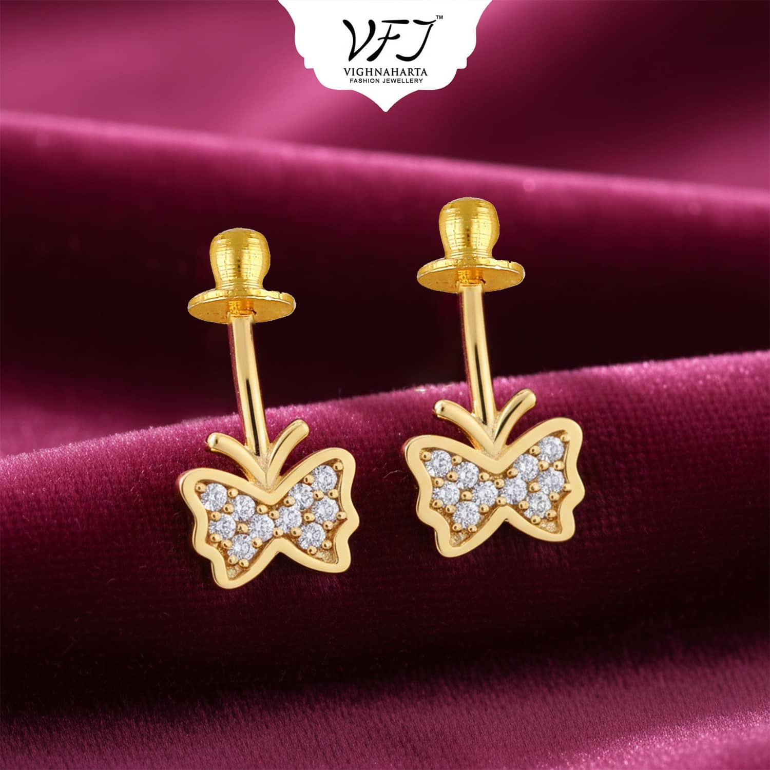 Vighnaharta Gold Drop Earrings ( Pack of 1 ) - Earrings | Buy online on ZillyBuy