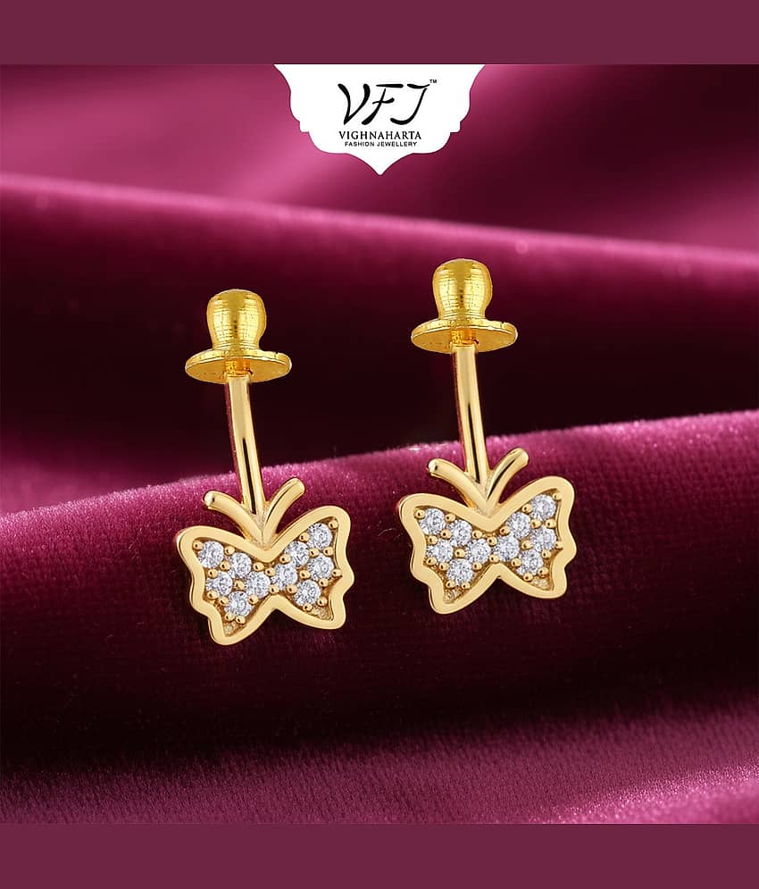 Vighnaharta Gold Drop Earrings ( Pack of 1 ) - Earrings | Buy online on ZillyBuy