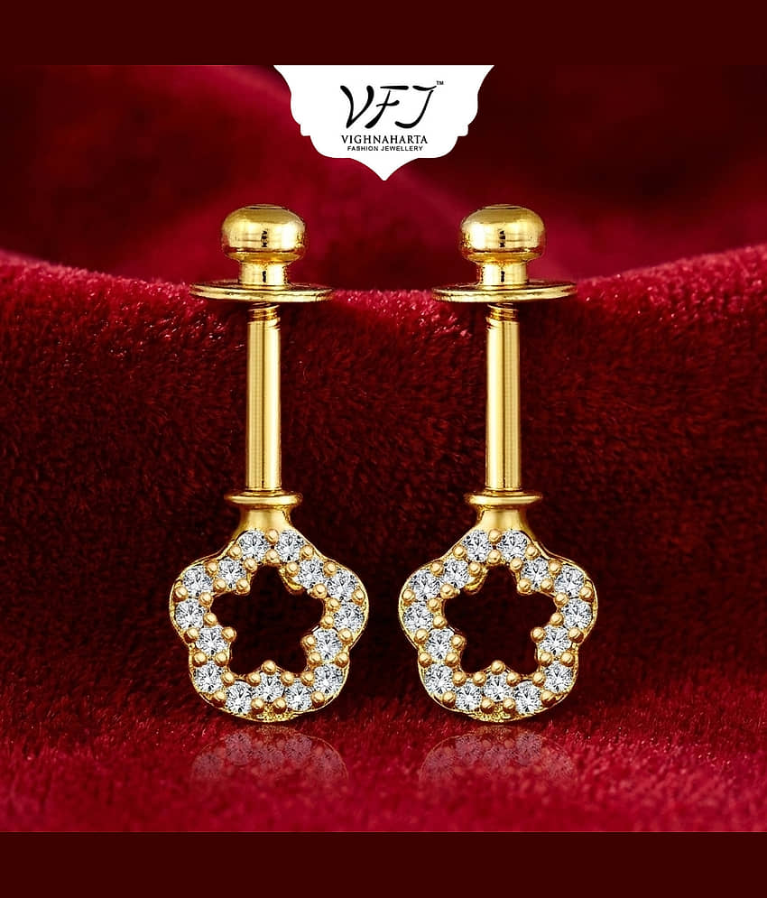 Vighnaharta Gold Drop Earrings ( Pack of 1 ) - Earrings | Buy online on ZillyBuy