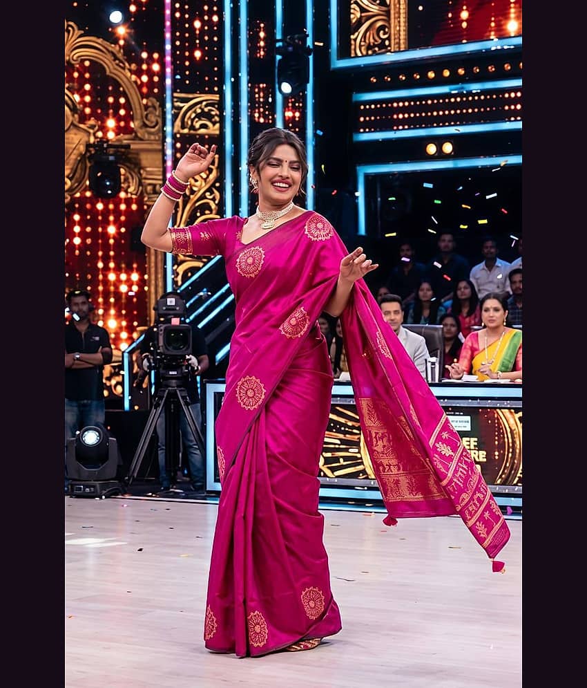 fab woven Art Silk Woven Design Banarasi saree With Unstitched Blouse Piece ( Pink ) - Sarees | Buy online on ZillyBuy