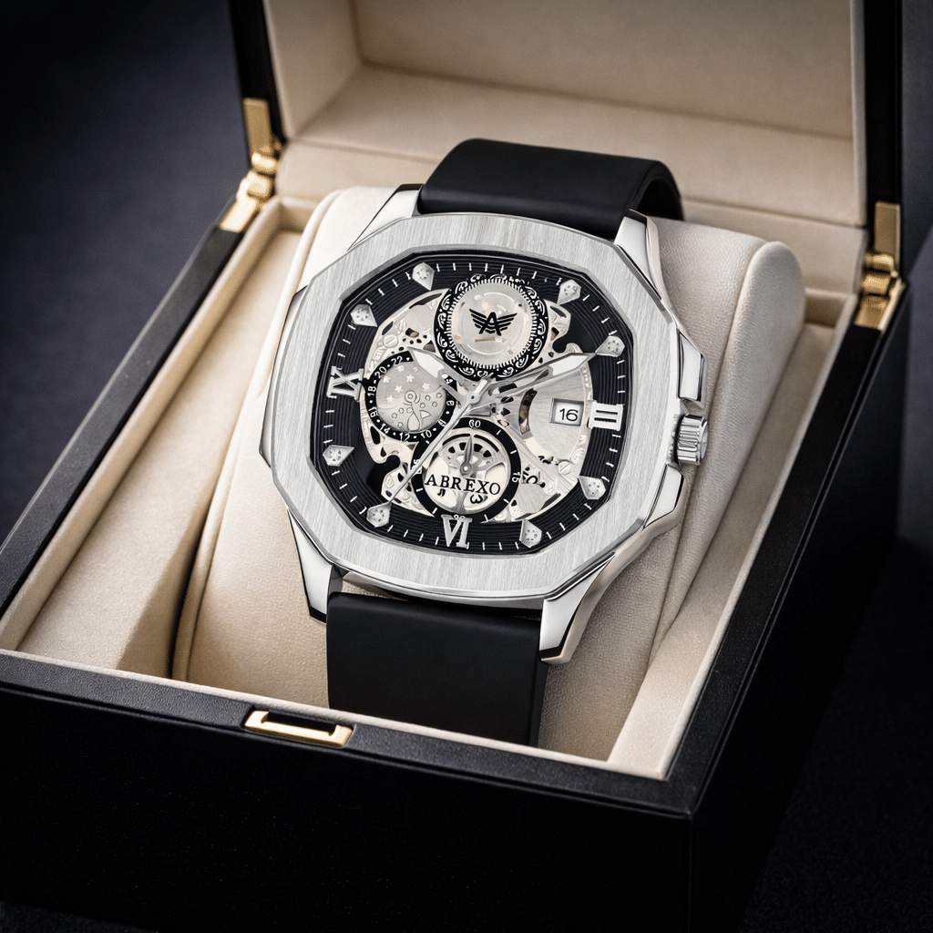 Abrexo Black Silicon Analog Men's Watch