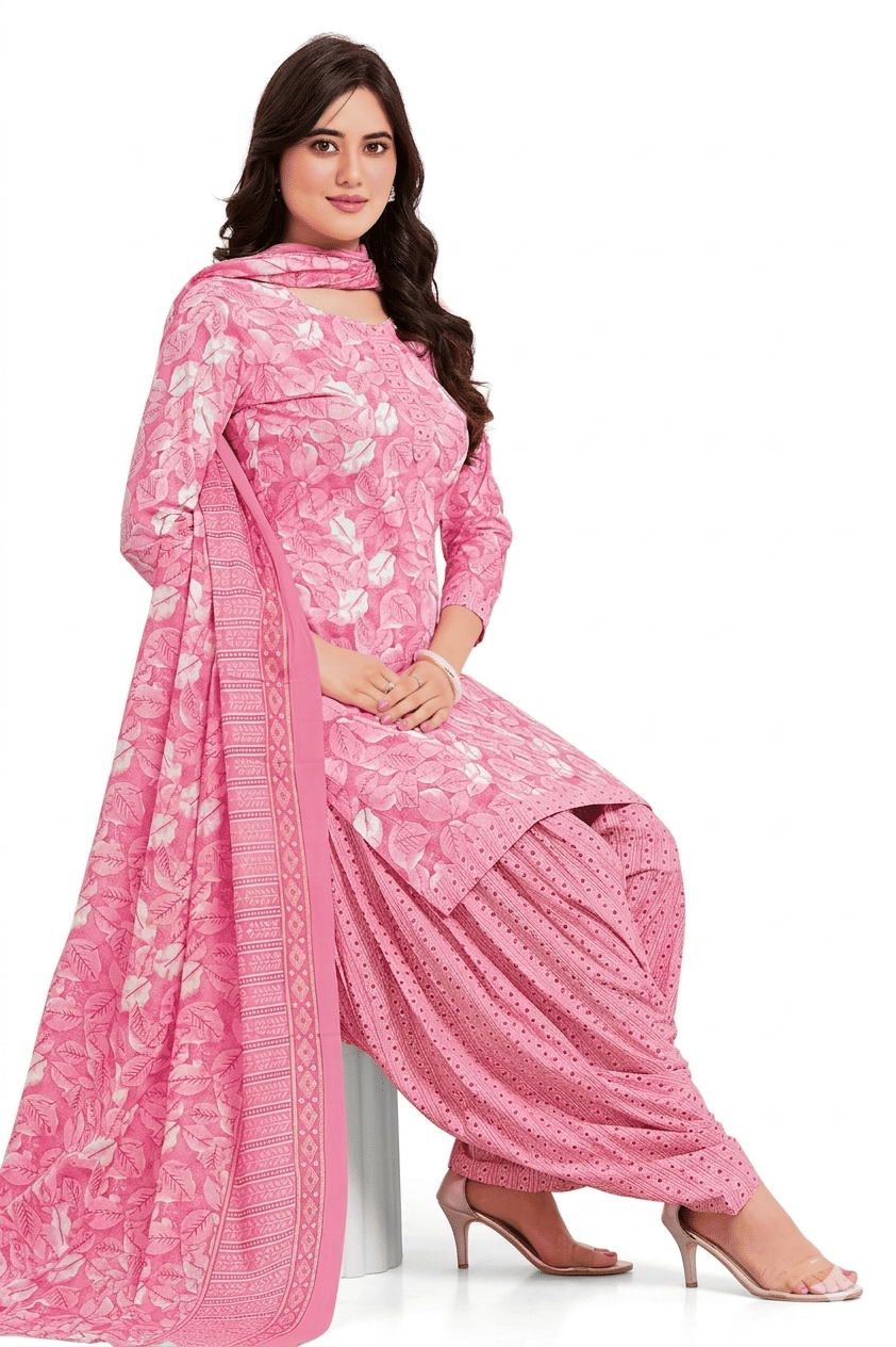 shree jeenmata collection Women's Cotton Unstitched Salwar Suit - Unstitched Fabrics | Buy online on ZillyBuy