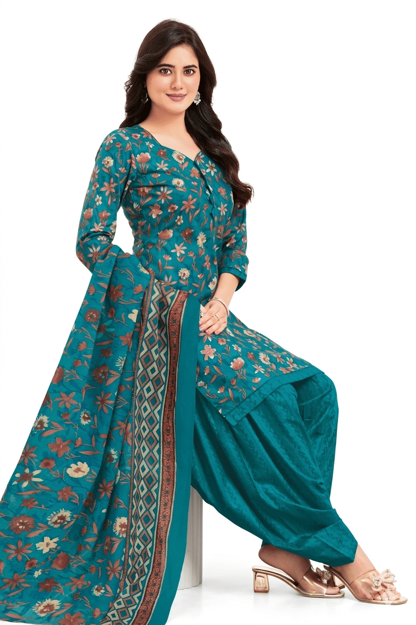shree jeenmata collection Women's Cotton Unstitched Salwar Suit - Unstitched Fabrics | Buy online on ZillyBuy