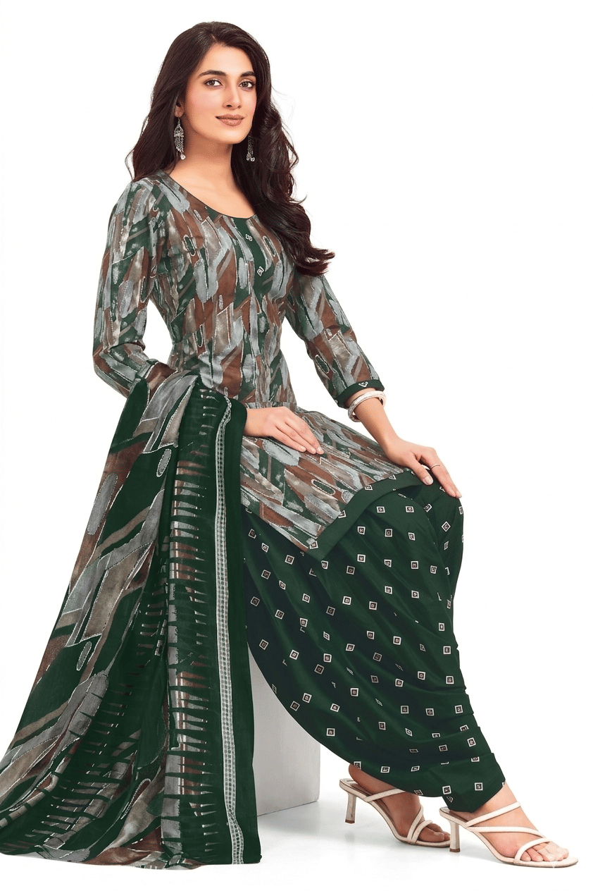 shree jeenmata collection Women's Cotton Unstitched Salwar Suit - Unstitched Fabrics | Buy online on ZillyBuy