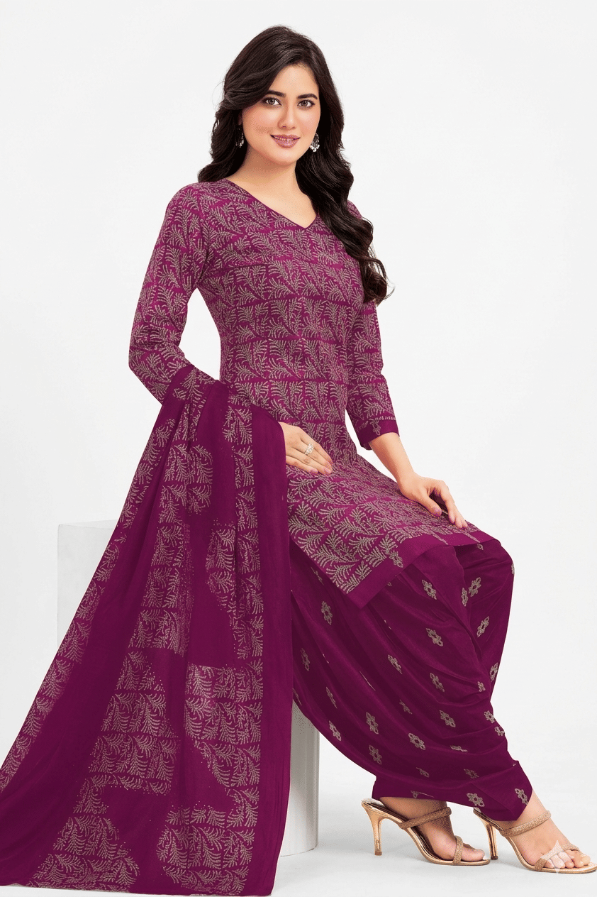 shree jeenmata collection Women's Cotton Unstitched Salwar Suit - Unstitched Fabrics | Buy online on ZillyBuy