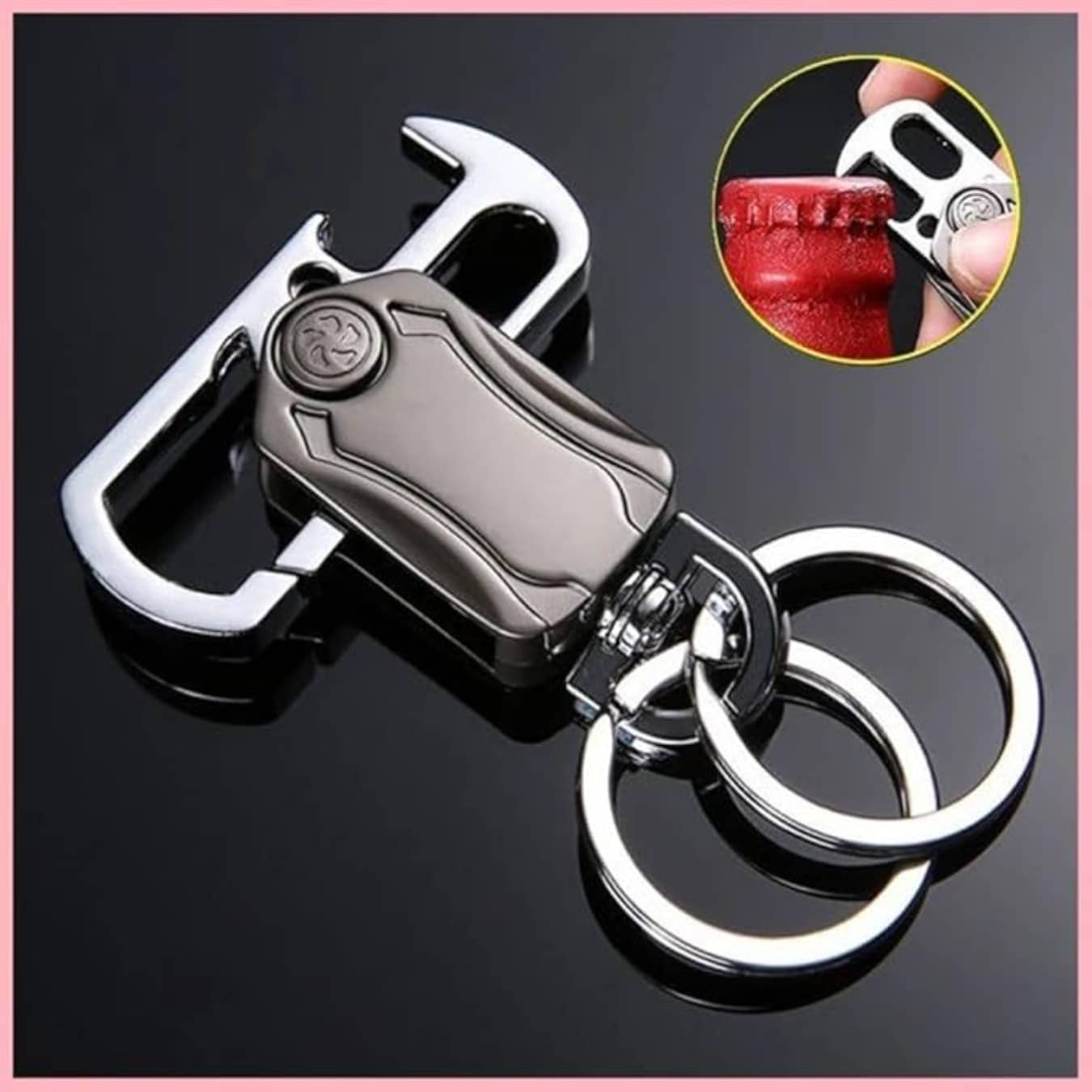 Radhe Fashion Black Men's Utility Keychain ( Pack of 1 ) - Jewellery Sets | Buy online on ZillyBuy