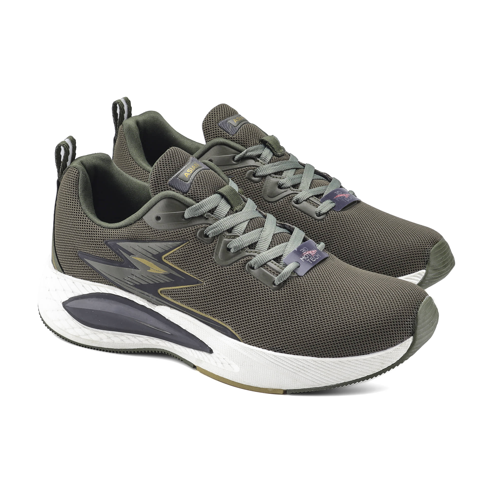 ASIAN PULSE-05 Olive Men's Sports Running Shoes - Sports Shoes | Buy online on ZillyBuy