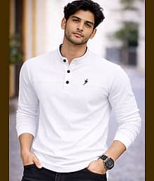 KRSTITCH Men Polyester Regular Fit Solid T-Shirt ( White )