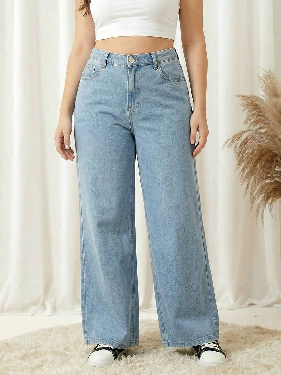 Addyvero Women's Straight Fit High-Rise Jeans ( Blue ) - Jeans | Buy online on ZillyBuy
