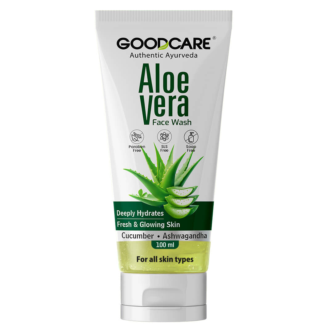 Goodcare Aloe Vera Face Wash, With Cucumber, Soap-Free, Sulphate-Free, Paraben-Free, Fights Acne, Hydrates and Cleanses Skin 100ml