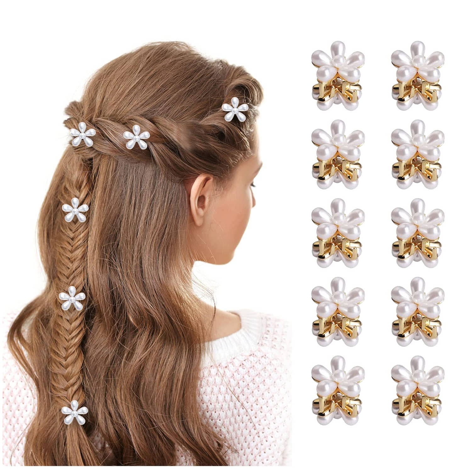 Revernest White Hair Clip ( Pack of 10 ) - Jewellery Sets | Buy online on ZillyBuy
