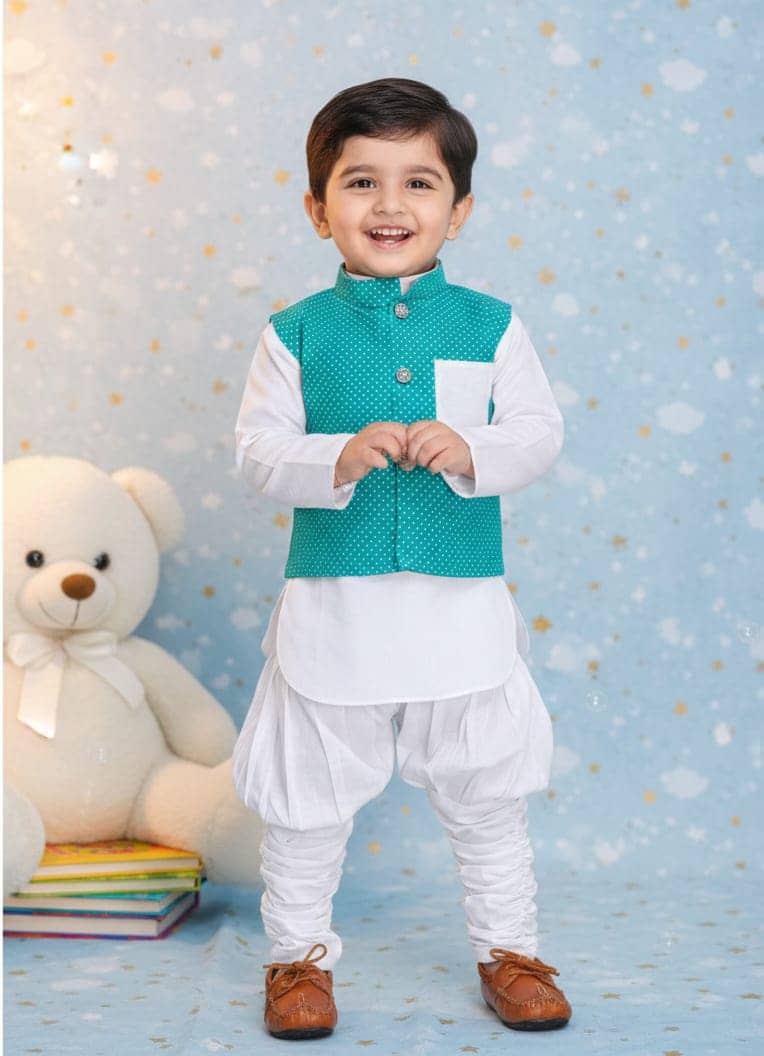 s muktar garments Baby Boys Cotton Blend Sky Blue Kurta Pyjama Set ( Pack of 1 ) - Kurtas & Kurta Sets | Buy online on ZillyBuy