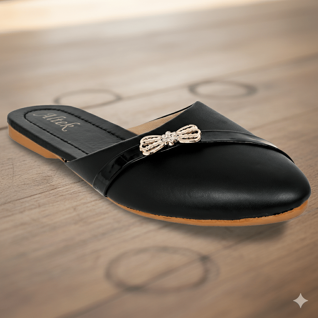 Altek 13125_Black Black Women's Juttis - Ethnic Shoes | Buy online on ZillyBuy