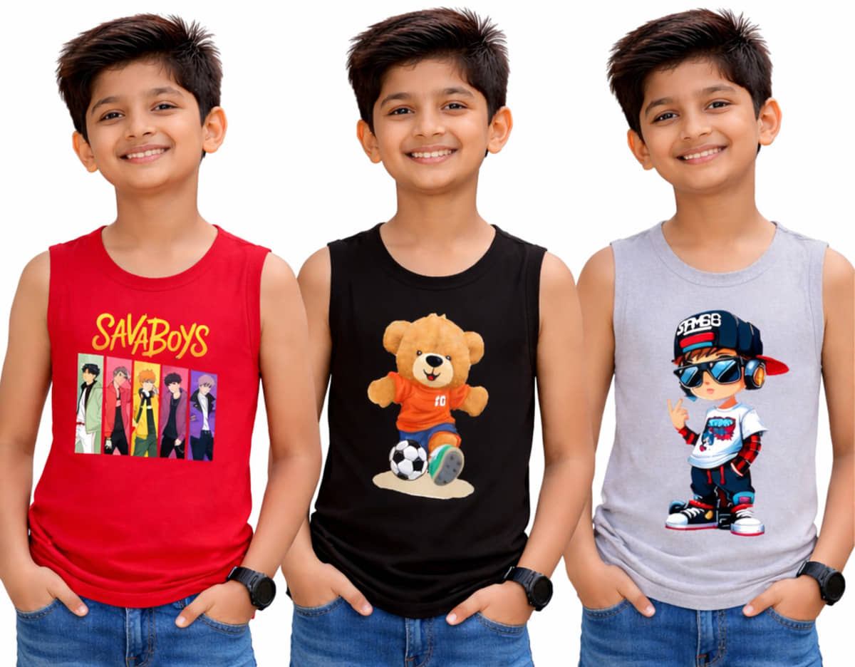 CRAZYON Pack of 3 Boys Cotton T-Shirt ( Multicolor )
