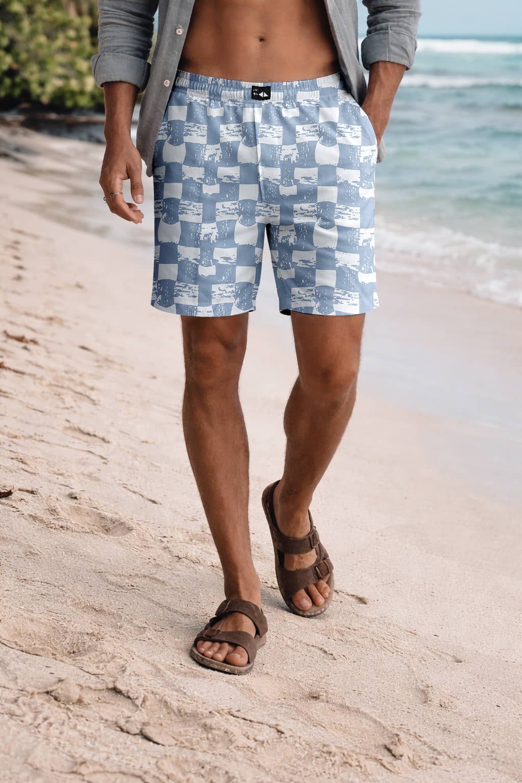 FTX Light Blue Cotton Blend Men's Shorts ( Pack of 1 ) - Shorts | Buy online on ZillyBuy
