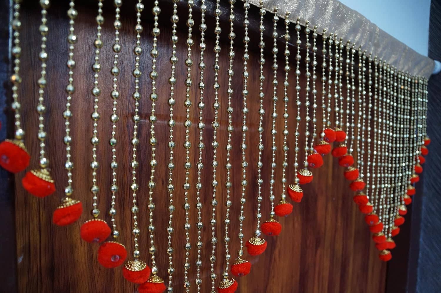 PINDIA Single Window Solid String Curtain