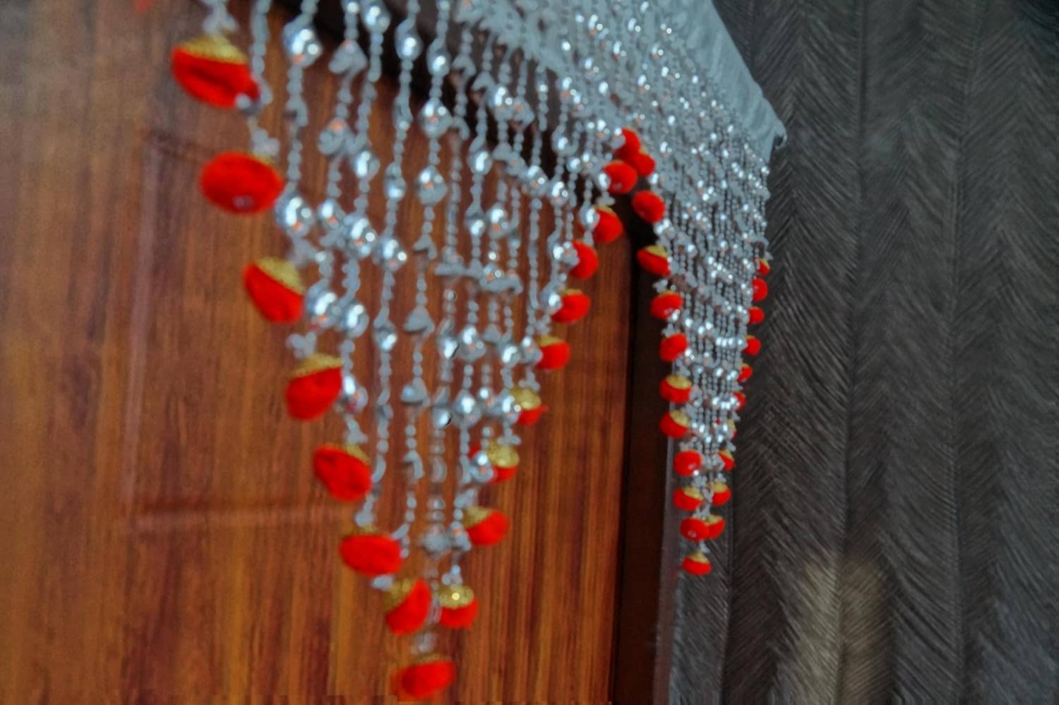 PINDIA Single Window Solid String Curtain