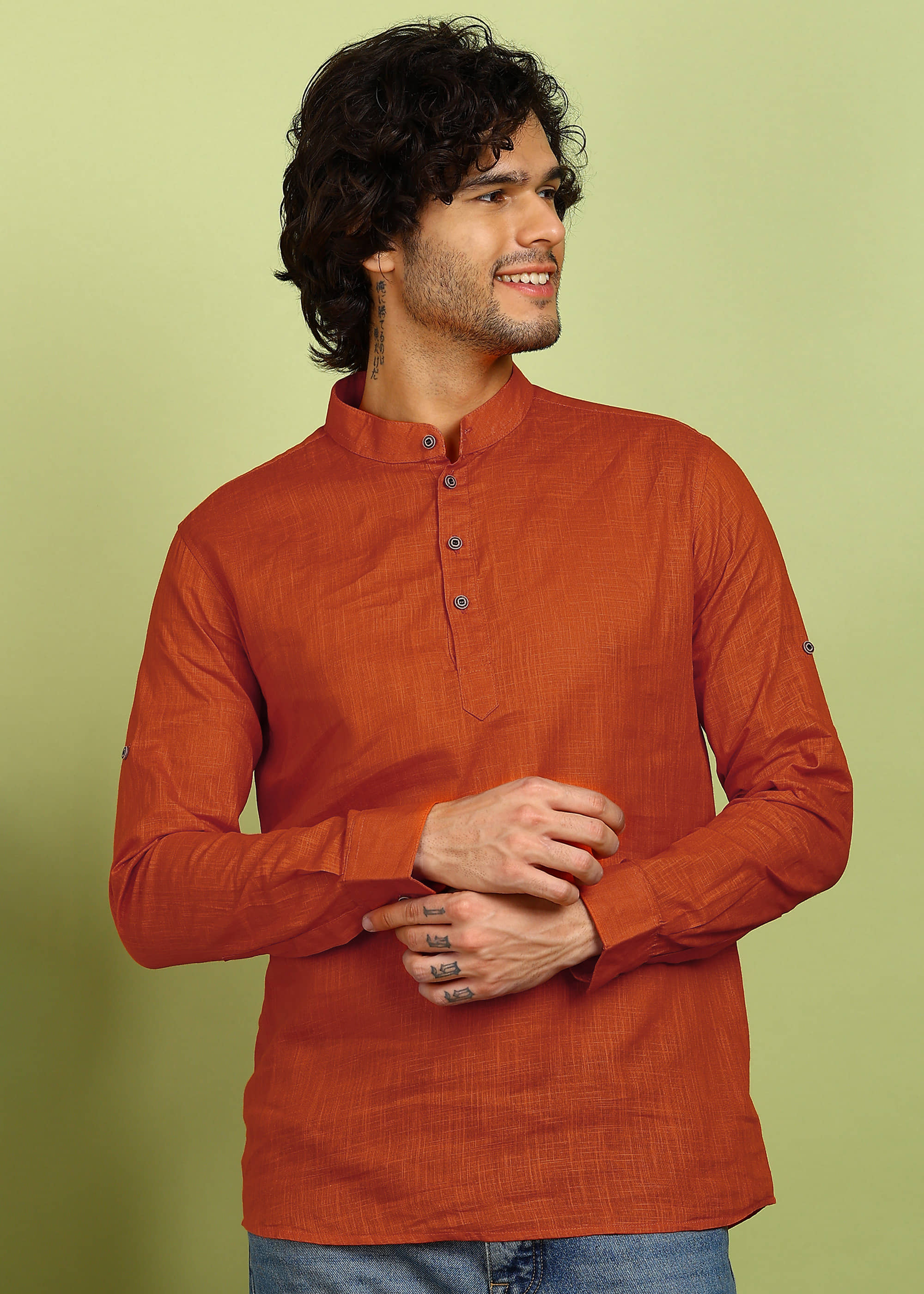 allan peter Cotton Plain Regular Kurta For Men ( Maroon ) - Kurtas & Kurta Sets | Buy online on ZillyBuy