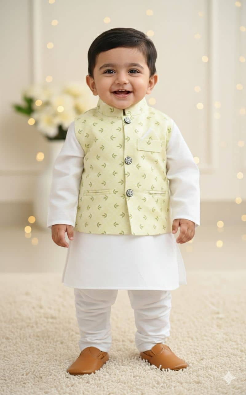 s muktar garments Baby Boys Cotton Blend Yellow Kurta Pyjama Set ( Pack of 1 ) - Kurtas & Kurta Sets | Buy online on ZillyBuy