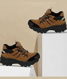 AKRABS Beige Men's Outdoor Shoes