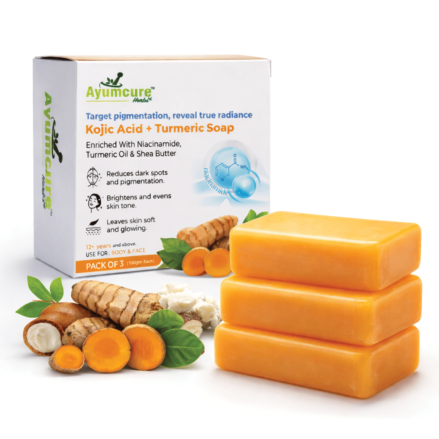 kojic acid vitamin c glutathione soap Kojic Acid & Vitamin C Soap The Perfect Duo for Radiant, Even Skin main image 1