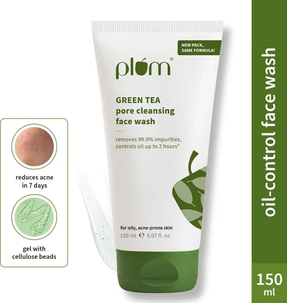Plum Green Tea Pore Cleansing, For Oily, Acne-Prone Skin | Oil-control Gel | Men and Women Face Wash (150 ml)