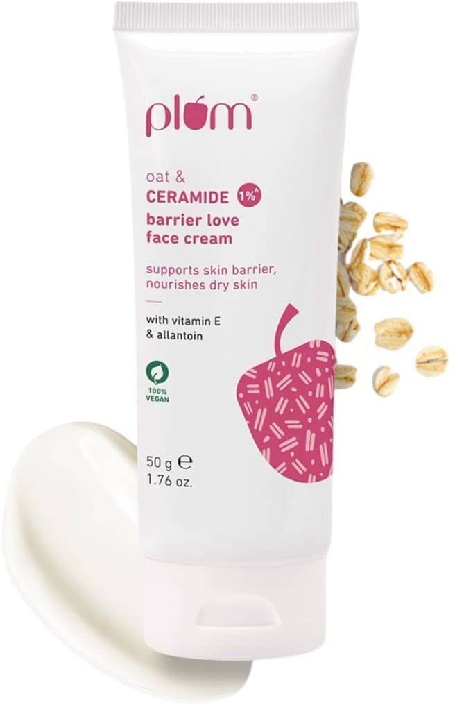 Plum 1% Ceramide & Oat Barrier Love Face Moisturizer Cream|Strengthens & Nourishes (50 g)