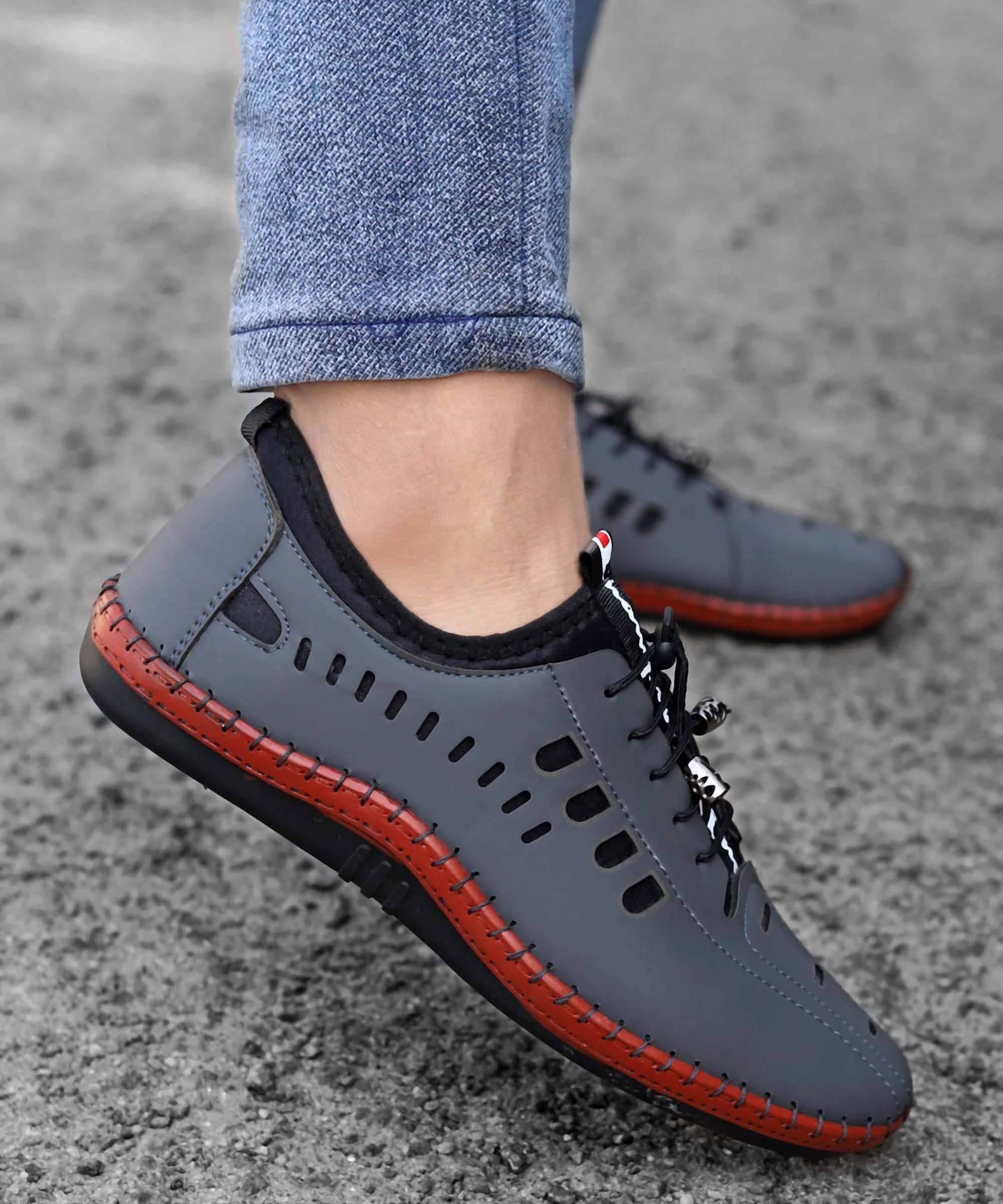 K-FOOTLANCE Grey Men's Slip-on Shoes - Casual Shoes | Buy online on ZillyBuy