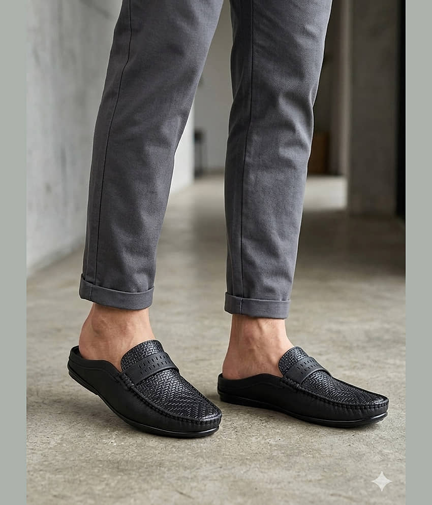 Sir Corbett SS26 Men's Casual Pu Mules Black Men's Mules Shoes - Casual Shoes | Buy online on ZillyBuy