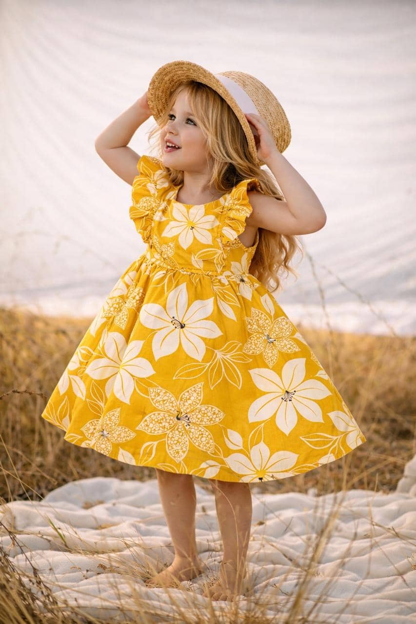 BELIEVED WORTH'S Cotton Blend Frock For Baby Girls ( Pack of 1 , Yellow )