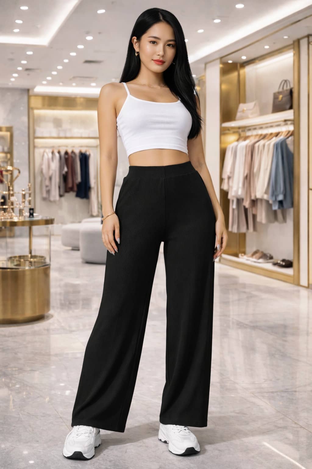 Kashian Women Cotton Blend Casual Trousers ( Black ) - Trousers | Buy online on ZillyBuy