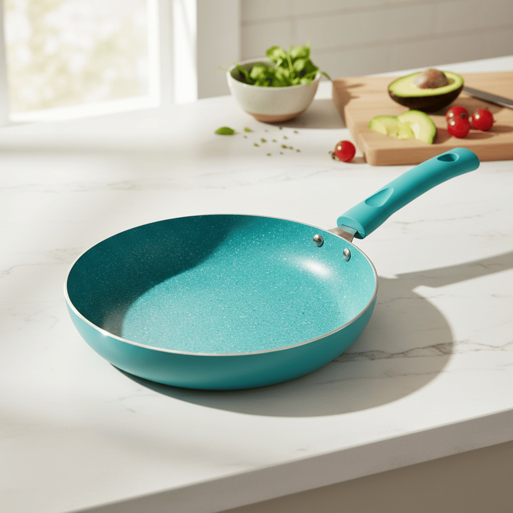 NSVL bluefrypan Non-Stick Aluminium Fry Pan Sandwich Bottom without Lid 26 cm Diameter 0.5 Ltr - Cookware | Buy online on ZillyBuy