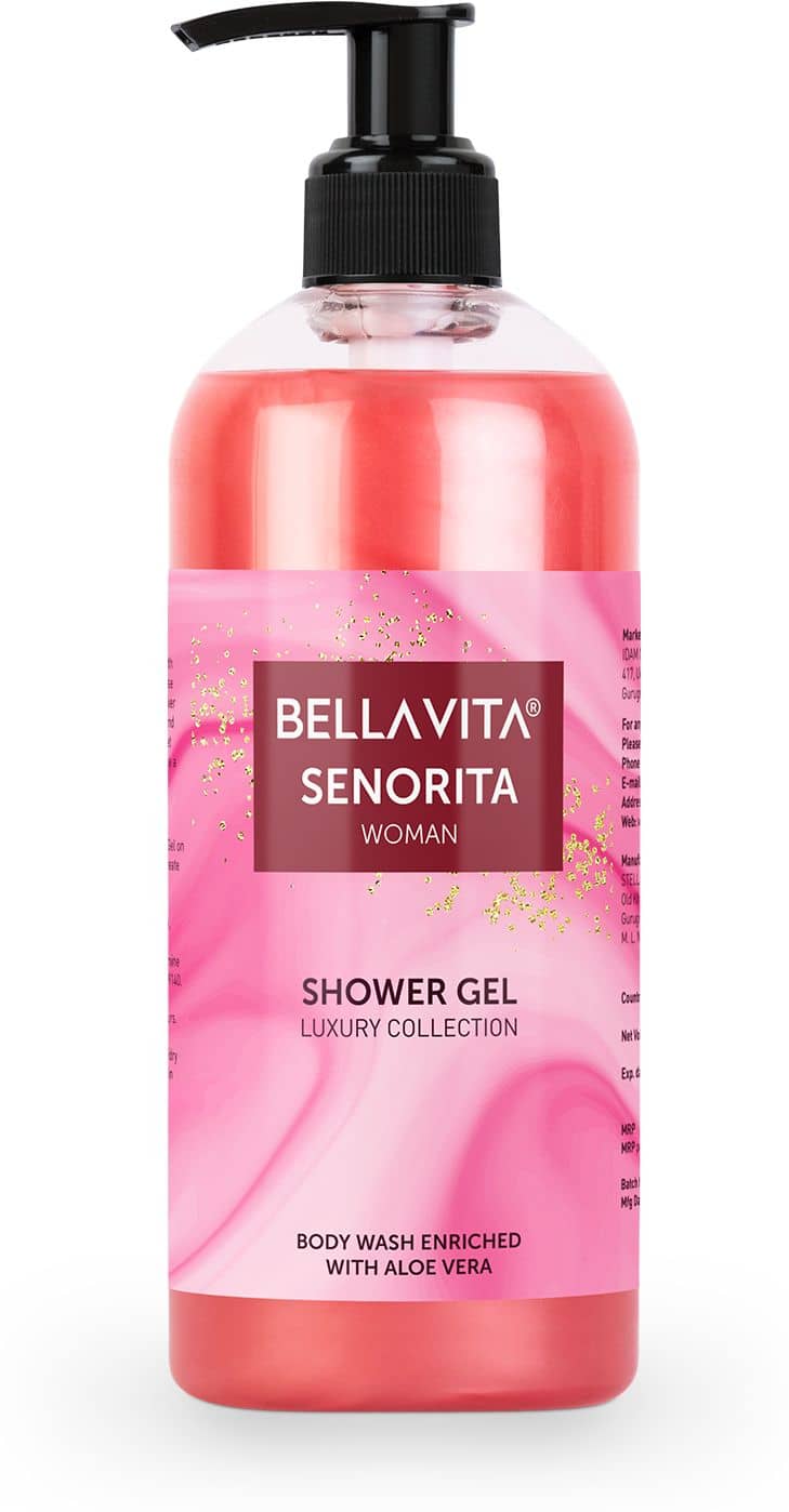 Bella Vita Luxury Senorita Woman Body Wash Shower Gel for Women 500ml Deep Cleansing Hydrating & Moisturising with Aloe Vera Extract Prevent