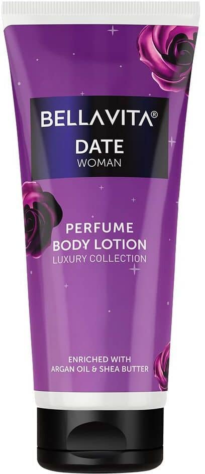 Bella Vita Luxury Date Woman Body Perfume Lotion for Nourishing, Hydrating, Soft, Supple,Healthy Skin with Argan Oil and Shea Butter 200 ml
