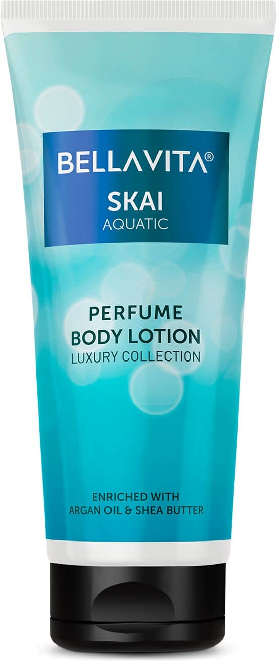 Bella Vita Luxury Skai Aquatic Perfume Body Lotion for Nourishing, Hydrating, Soft, Supple and Healthy Skin with Argan Oil, Shea Butter 200 Ml
