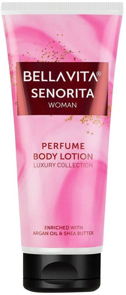 Bella Vita Luxury Senorita Woman Perfume Body Lotion for Nourishing, Hydrating, Soft, Supple,Healthy Skin with Argan Oil and Shea Butter 200 Ml
