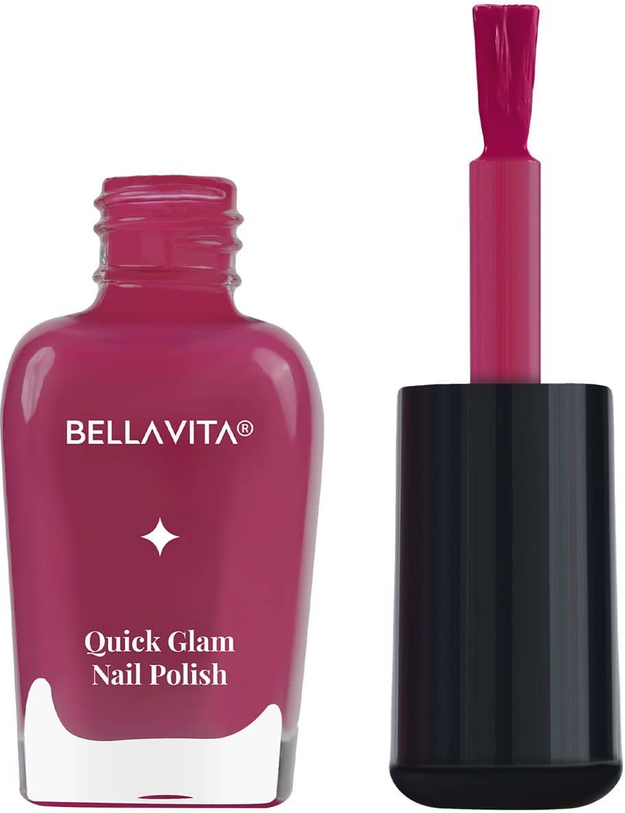 BELLAVITA Nail Polish Vibrant Color Lustrous Shine Long Lasting Chip Free Fast Dry Formula Smooth Application Blush Nail Paints for Women 10 ML