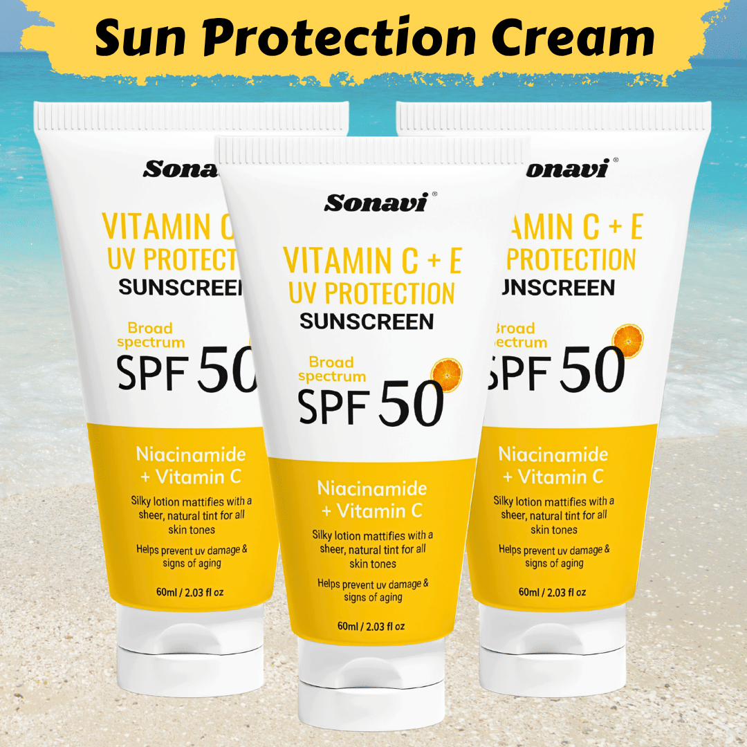 Sonavi SPF 50 Sunscreen Cream For All Skin Type ( Pack of 3 )